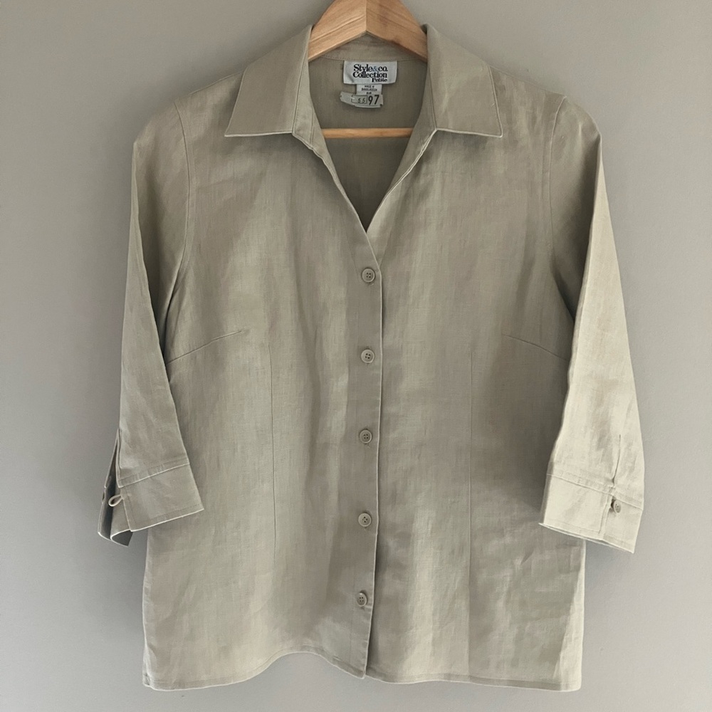 Style & Co Linen Top